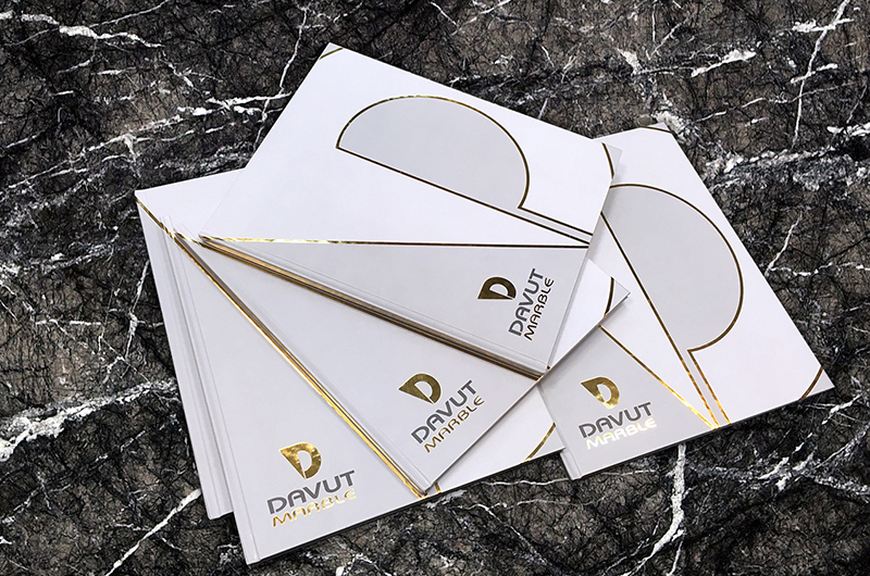 Davut Marble katalog ve basılı kurumsal kimlik tasarımı